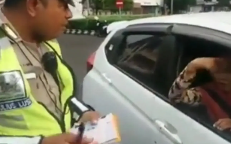 Video Emak-emak Marahi Petugas Tilang Bikin Heboh Netizen